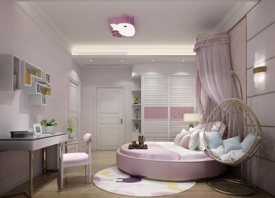 现代女孩房3D模型下载